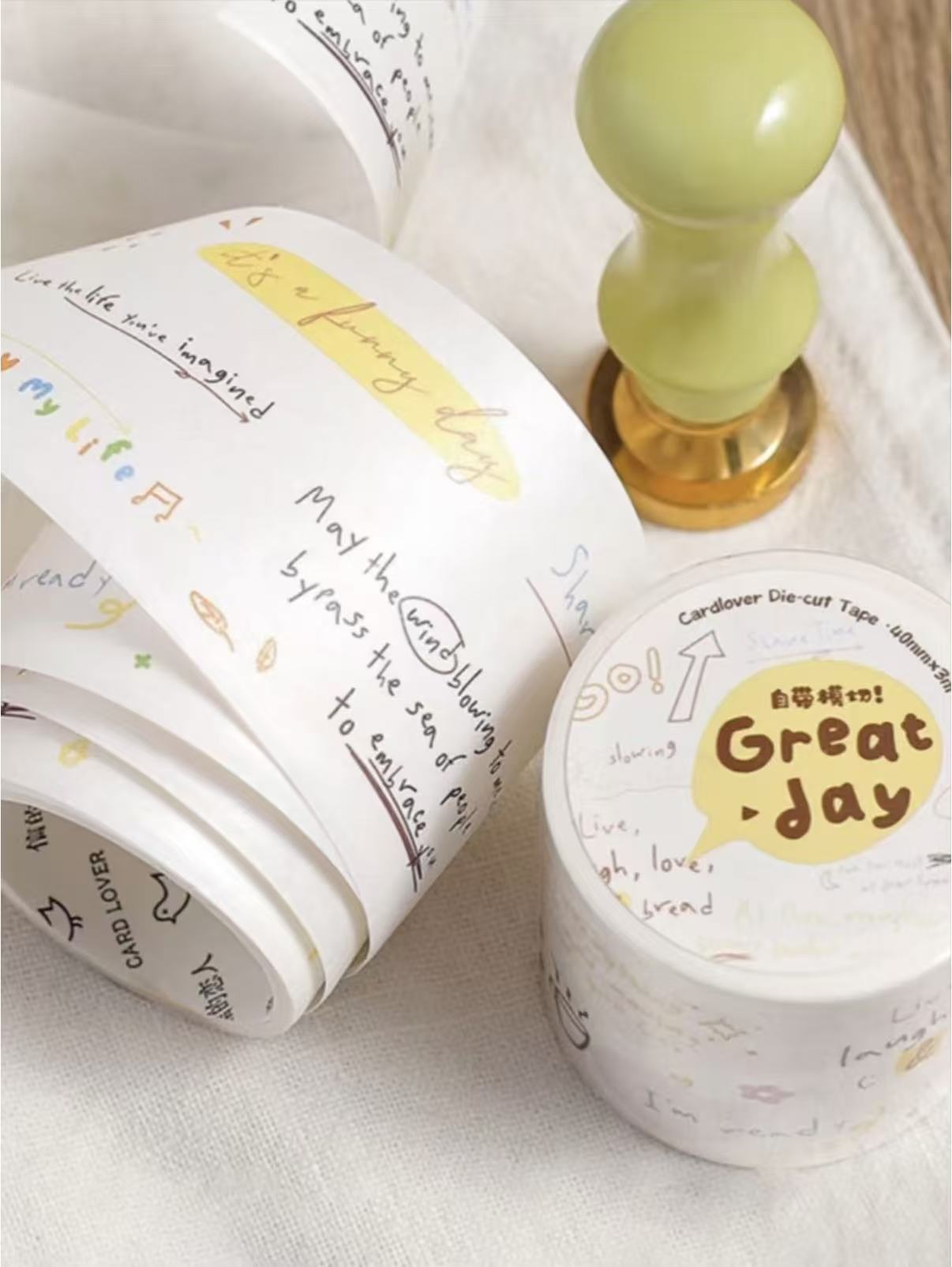 Everyday Joy Die-cut Handwritten Washi Tapes